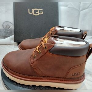 NEW UGG Womens Neumel Utility Brown Leather Chukka Boots SIZE WOMENS 7.5 MENS 6